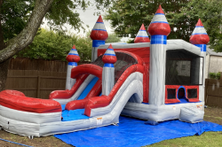 Titanium Dual Bounce House W/Slide Combo